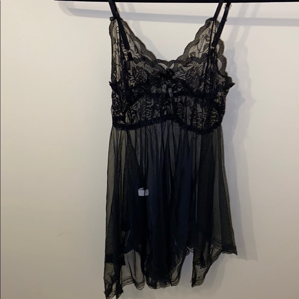 Baby doll lace see through lingerie. Maybe shein?